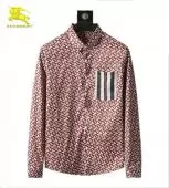chemise burberry check shirts bb logo packet